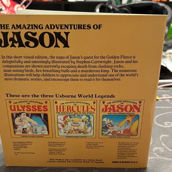 4/$20 The Amazing Adventures of Jason and the Golden Fleece Book - Picture 2 of 5